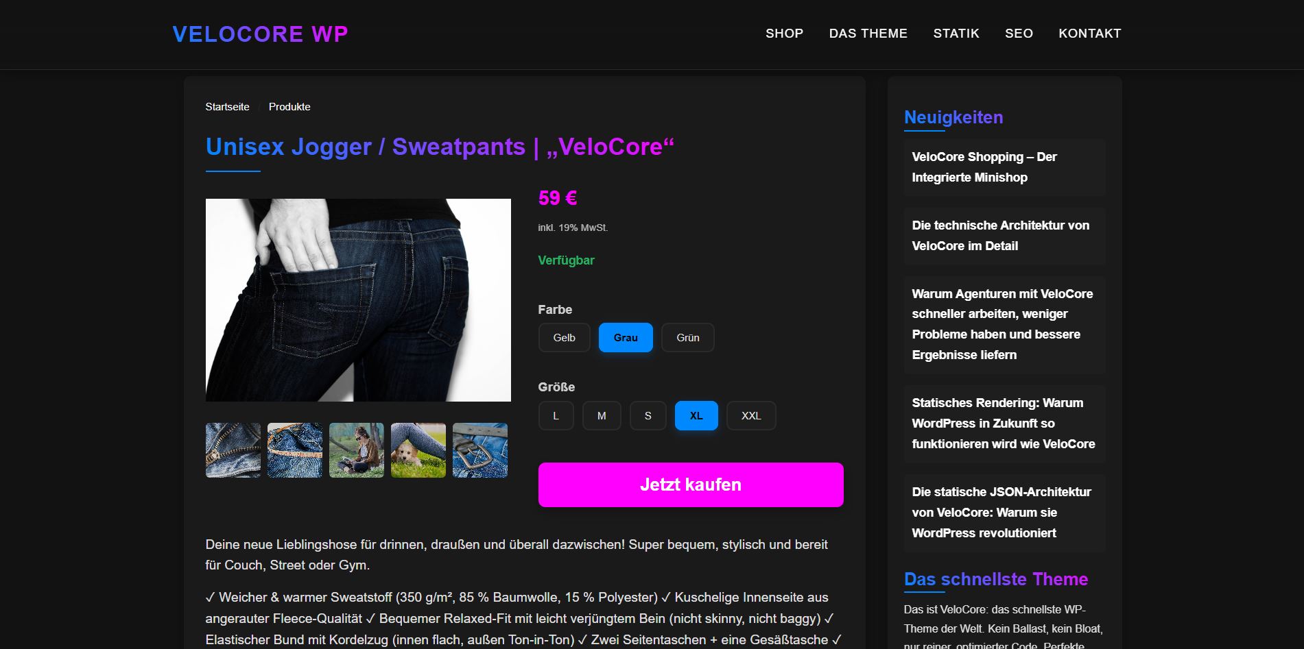 VeloCore Shopping – Der Integrierte Minishop - Shop