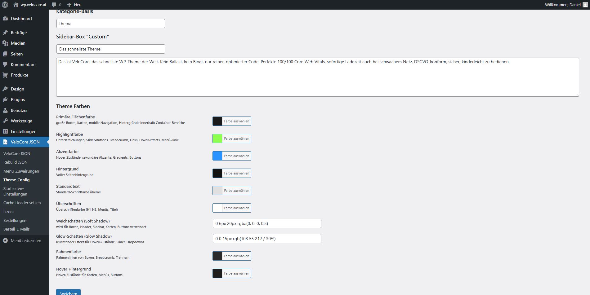 VeloCore WP Theme Basis